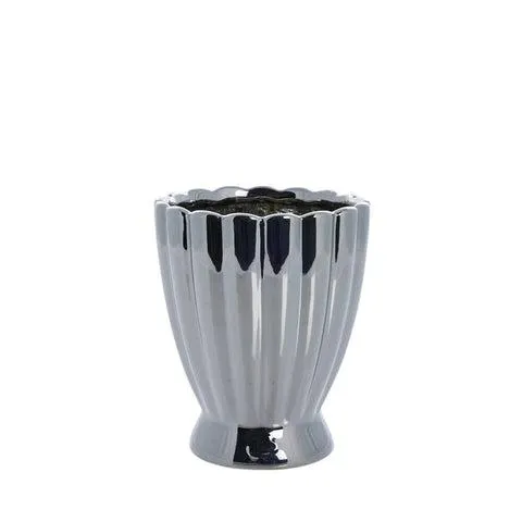 Shenella flower pot Ø12.5 H15 silver