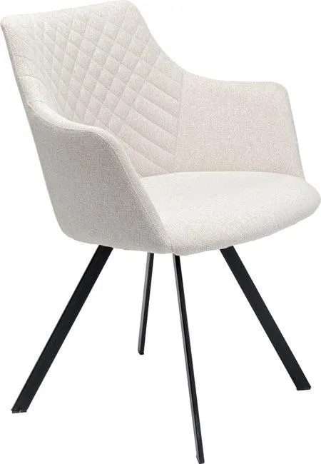 Silla giratoria Coco crema