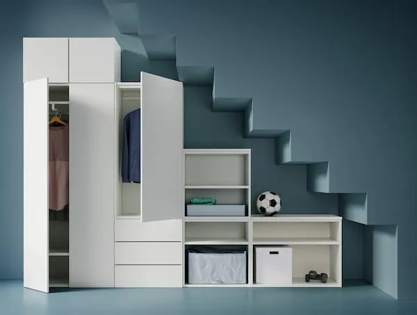 Armario 12 puertas, blanco/Fonnes blanco,