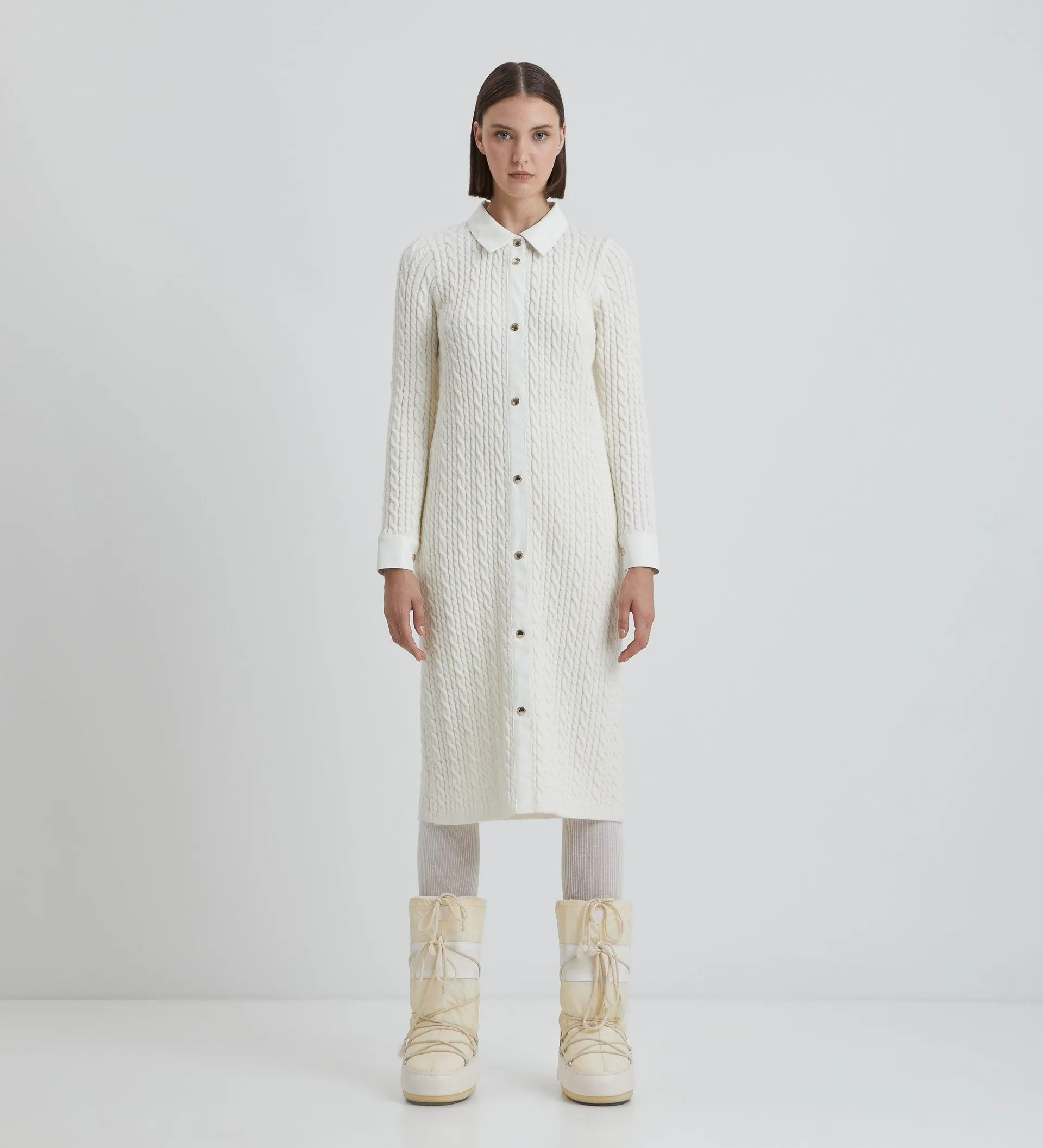 Vestido camisero punto