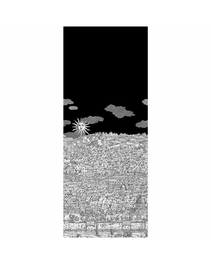 PAPEL PINTADO Vista Mediterranea Charcoal Sky 123-3012