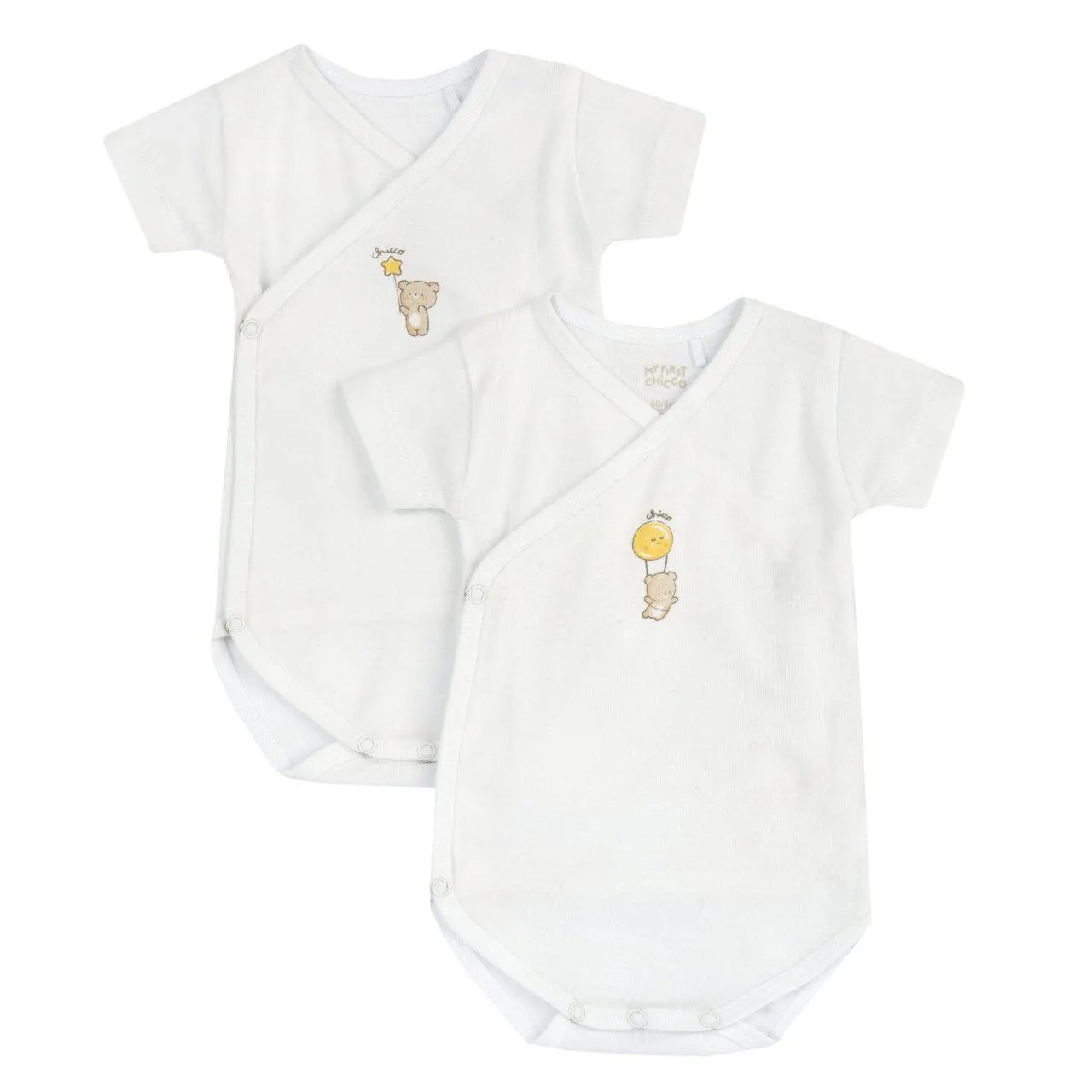 Juego de 2 bodies apertura frontal blanco