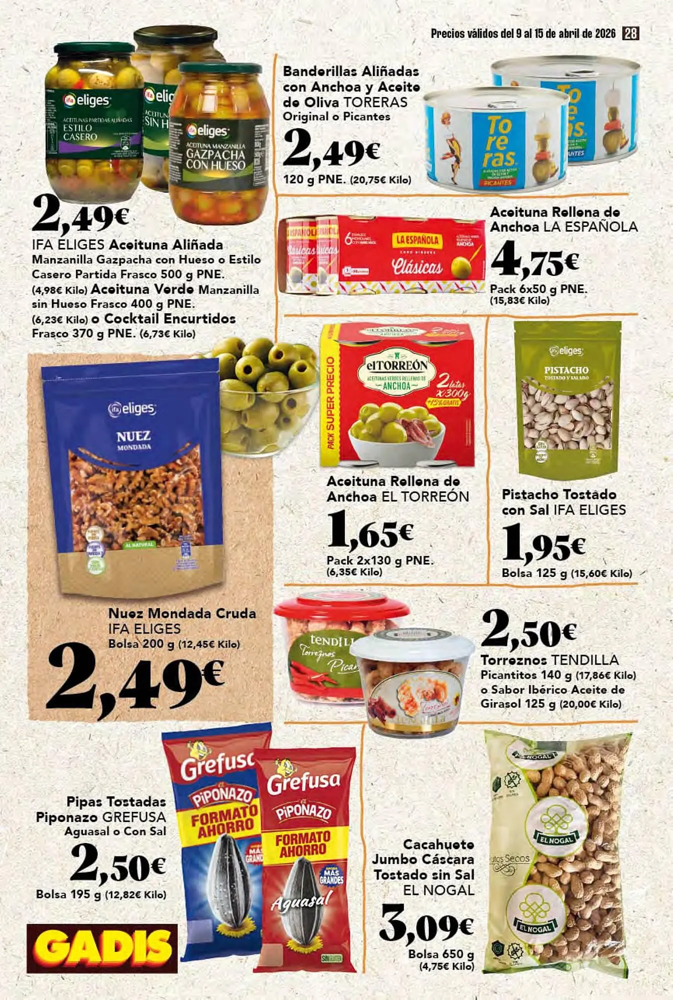 Catálogo de Folleto Gadis 9 de abril al 15 de abril 2026 - Página 28