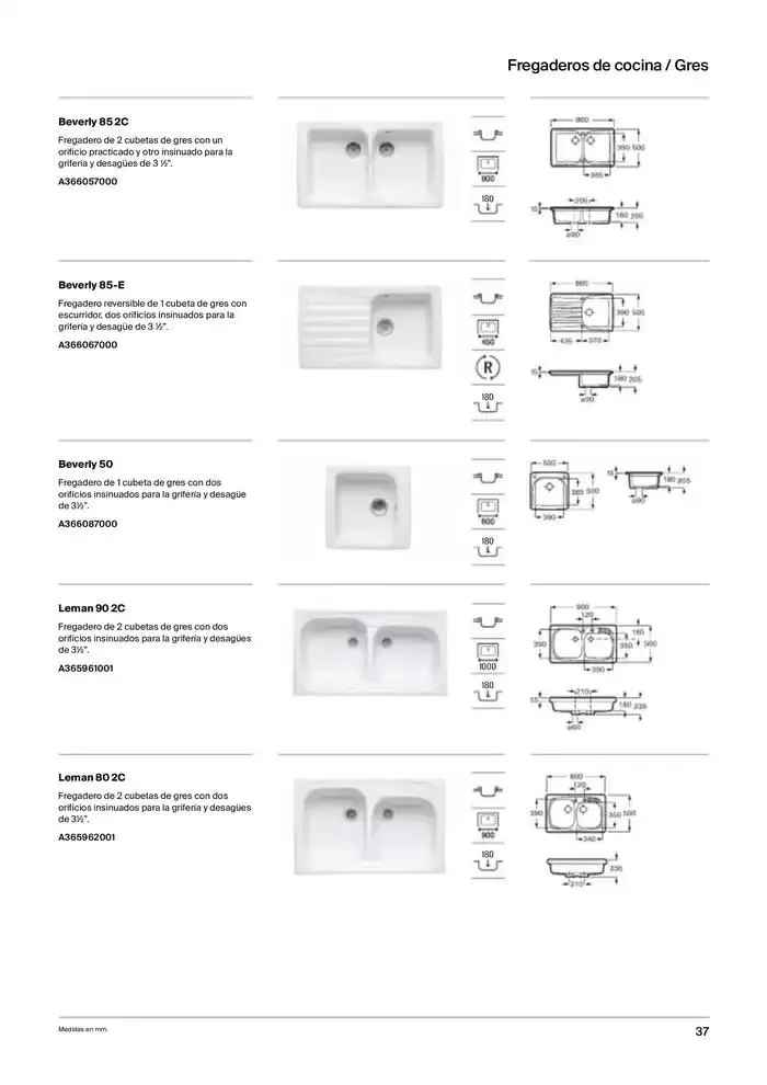 Catálogo de Fregaderos y grifería para cocina 9 de enero al 31 de diciembre 2025 - Página 39