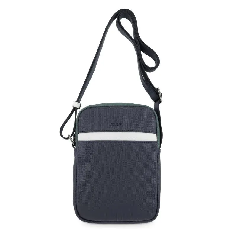 Bolso bandolera color negro Denver azul-El Potro