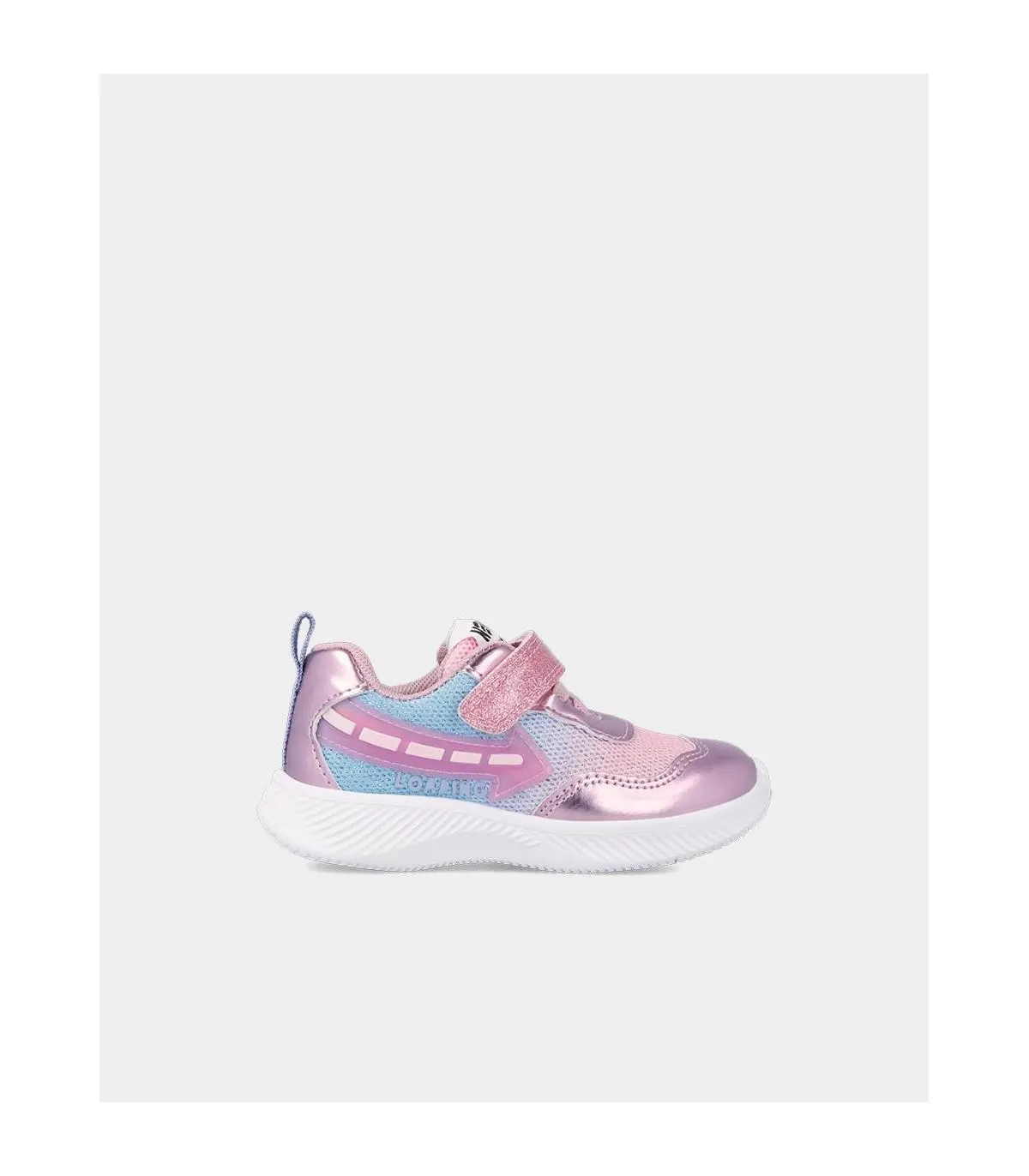 Zapatillas de luces de niños con llamativo diseño con cordones y cierre adherente