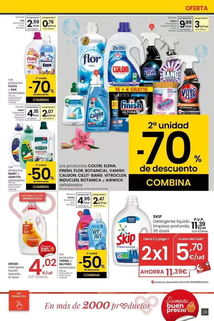 Catálogo de Más de 2000 productos, SIEMPRE A BUEN PRECIO HIPERMERCADOS EROSKI 4 de enero al 14 de enero 2025 - Página 29