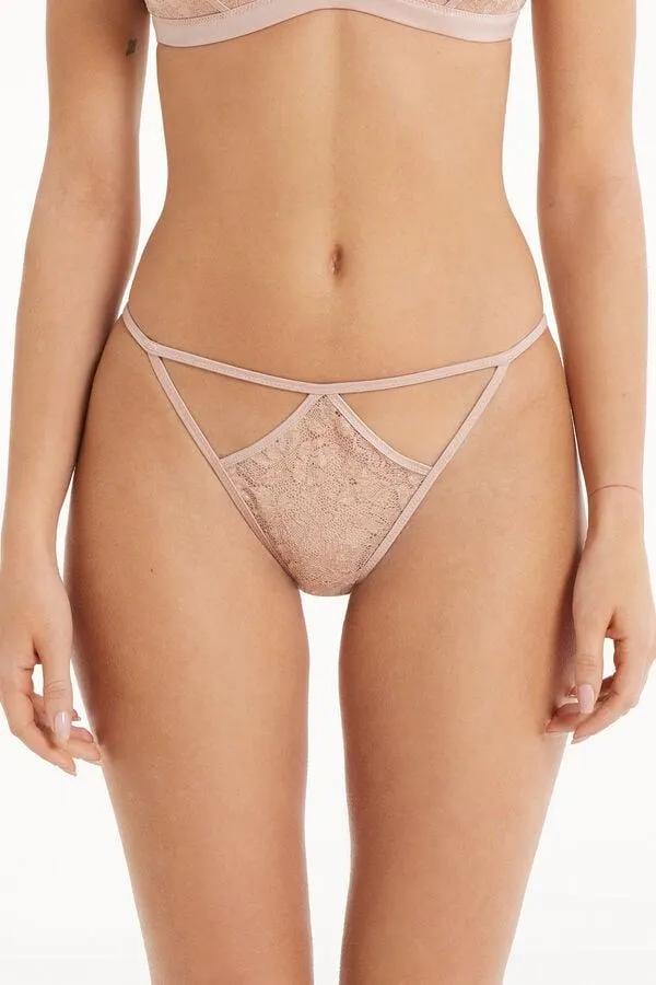 Braguitas con Tiras Laterales Finas Golden Princess Lace