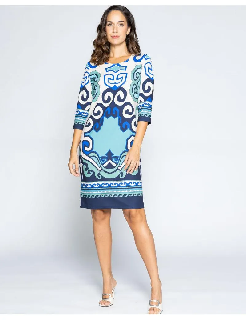 Vestido Crep Ornamental