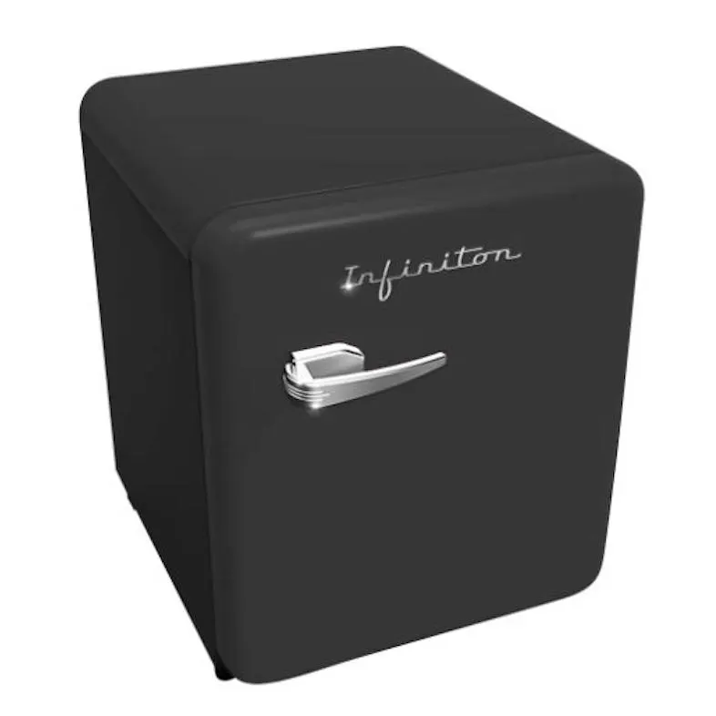 INFINITON Frigorifico Cooler CL-V49, 46 Litros, 49 cm de Altura, Ciclico, F, Negro Vintage