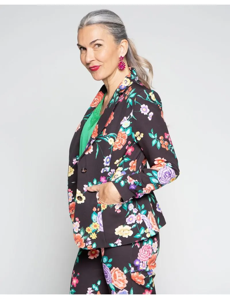 Americana Crep Flor Mantón