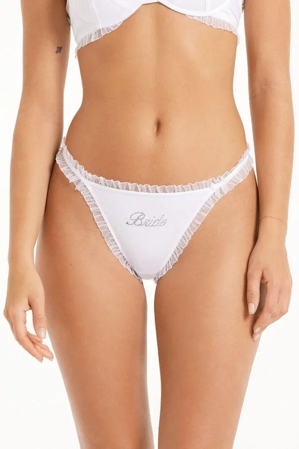 Braguita Brasileña con Pernera Alta y Tira Lateral Estilo Tanga Pretty Bride