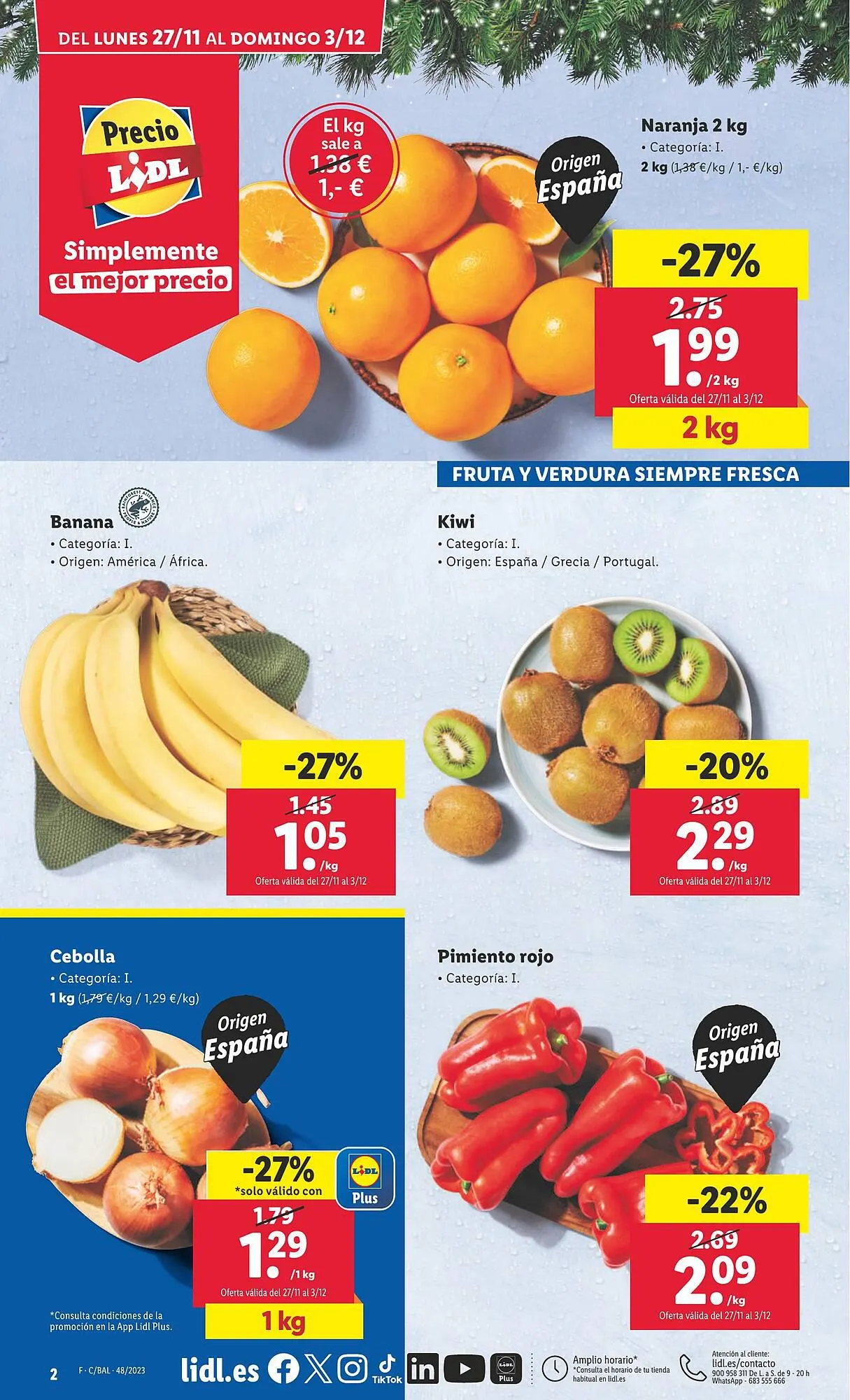 Catálogo de Folleto Lidl 27 de noviembre al 3 de diciembre 2023 - Página 2