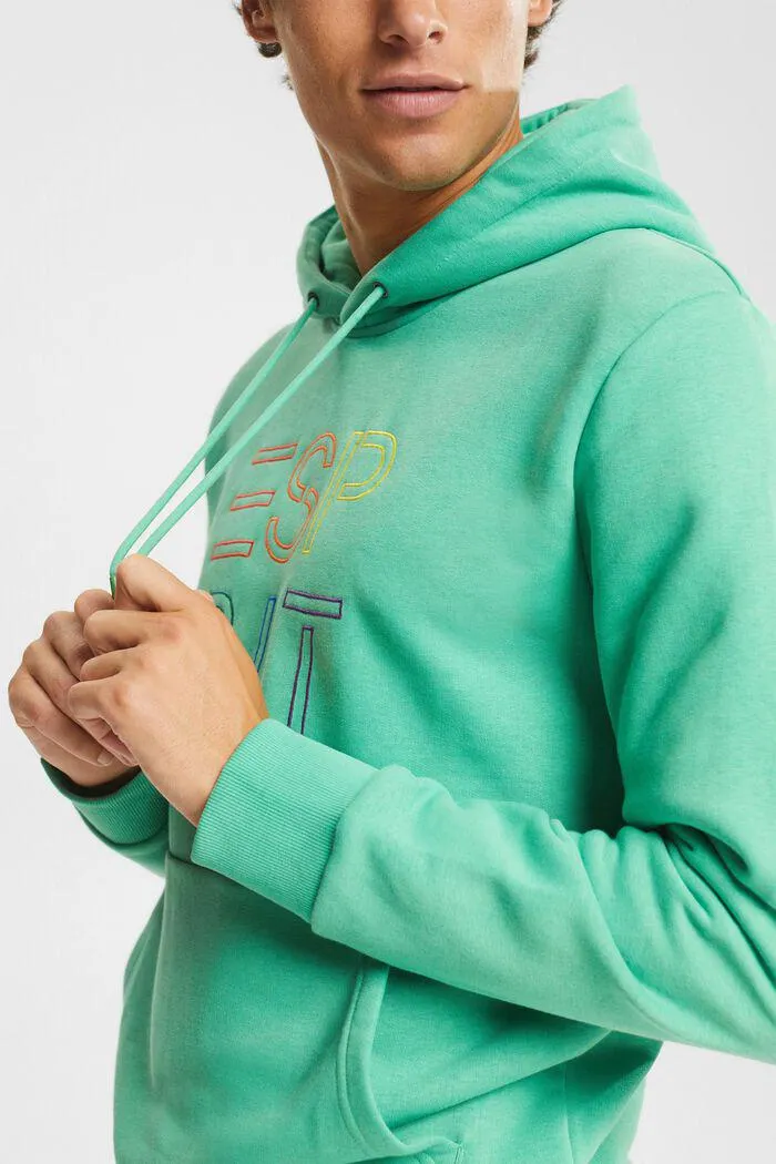Reciclada: sudadera con capucha y logotipo bordado