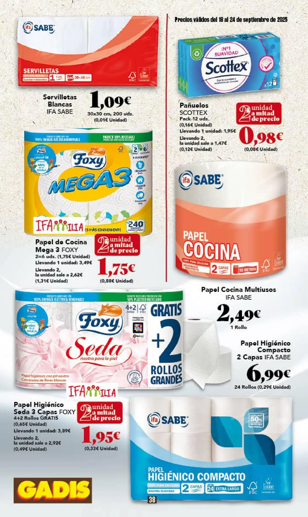 Catálogo de Folleto Gadis 18 de septiembre al 24 de septiembre 2025 - Página 38