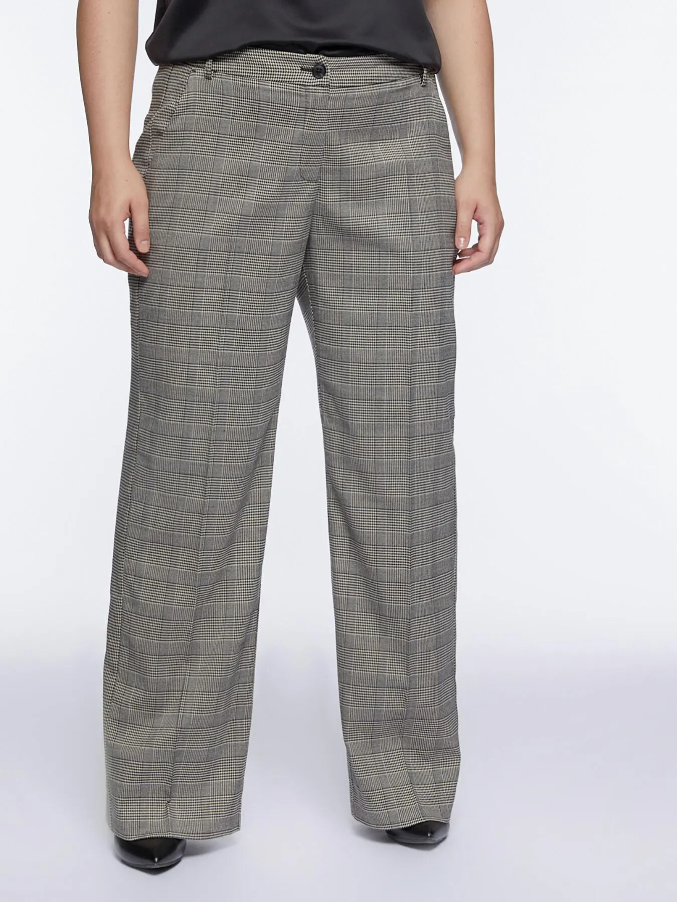 Pantaloni dritti in tessuto Galles