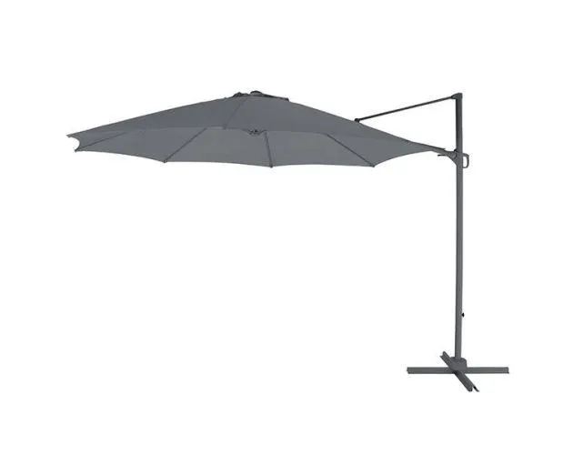 Parasol excéntrico Mallorca gris 255xø346cm Goodhome