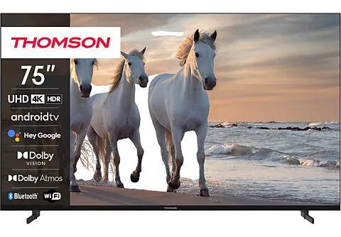 TV LED 75" - 75UA5S13 THOMSON, UHD 4K, Smart TV, DVB-T2 (H.265)Sí, Negro