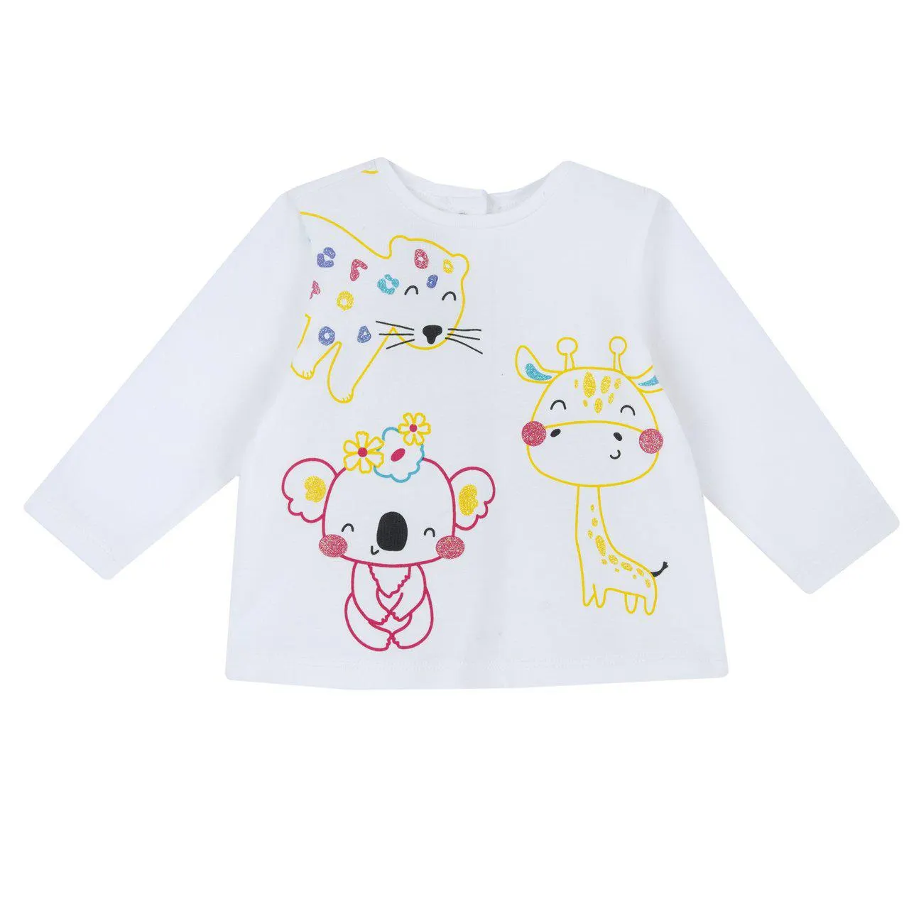 Camiseta con koala y jirafa