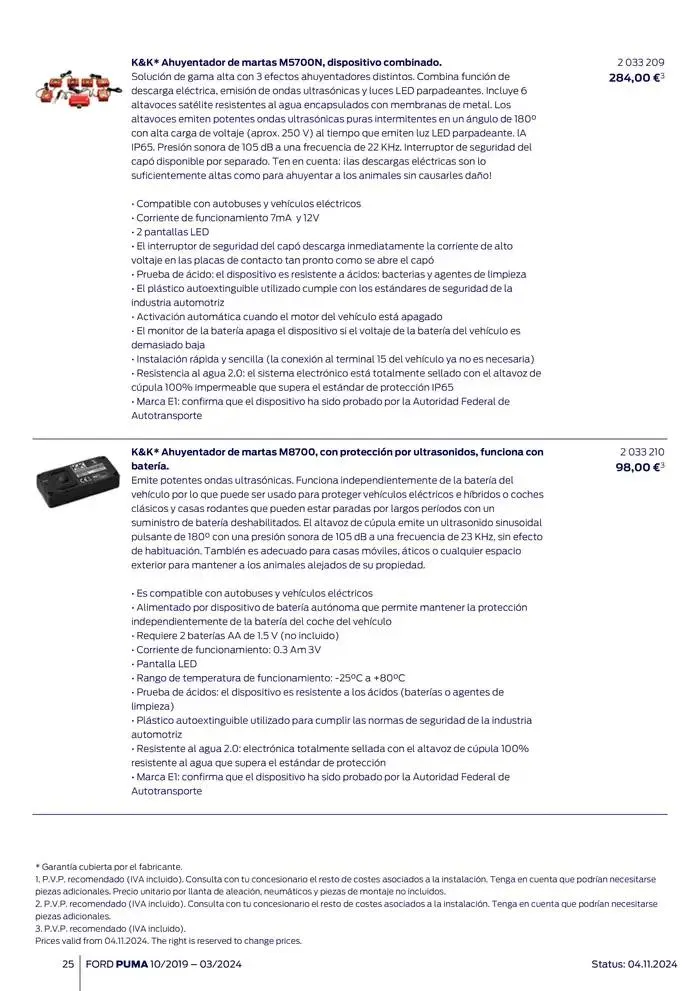 Catálogo de Ford de accesorios Ford Puma 13 de noviembre al 13 de noviembre 2025 - Página 25