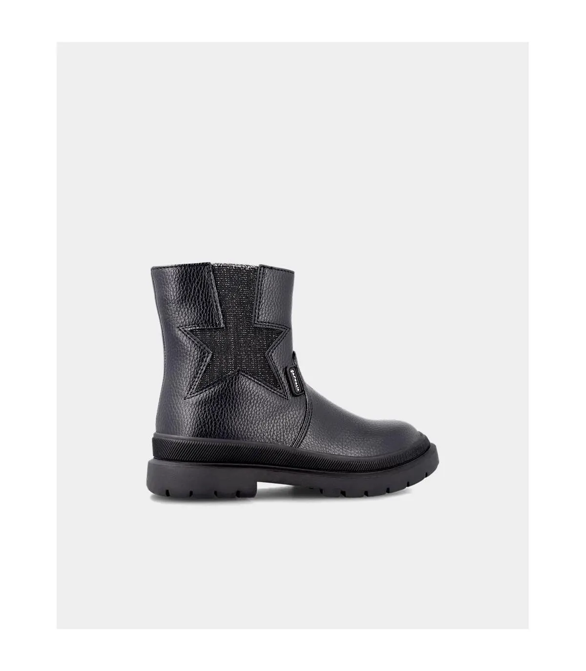 Botines de niña con detalle de estrella en un lateral y cierre de cremallera