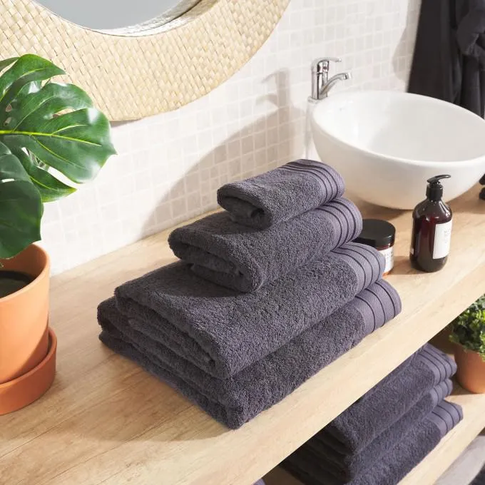 Toalla algodón cardado - Basic LMQ Asfalto