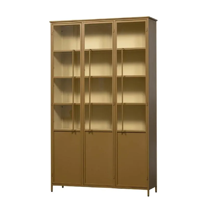 Vitrina Exhibit XL 3 Puertas Amarillo Miel