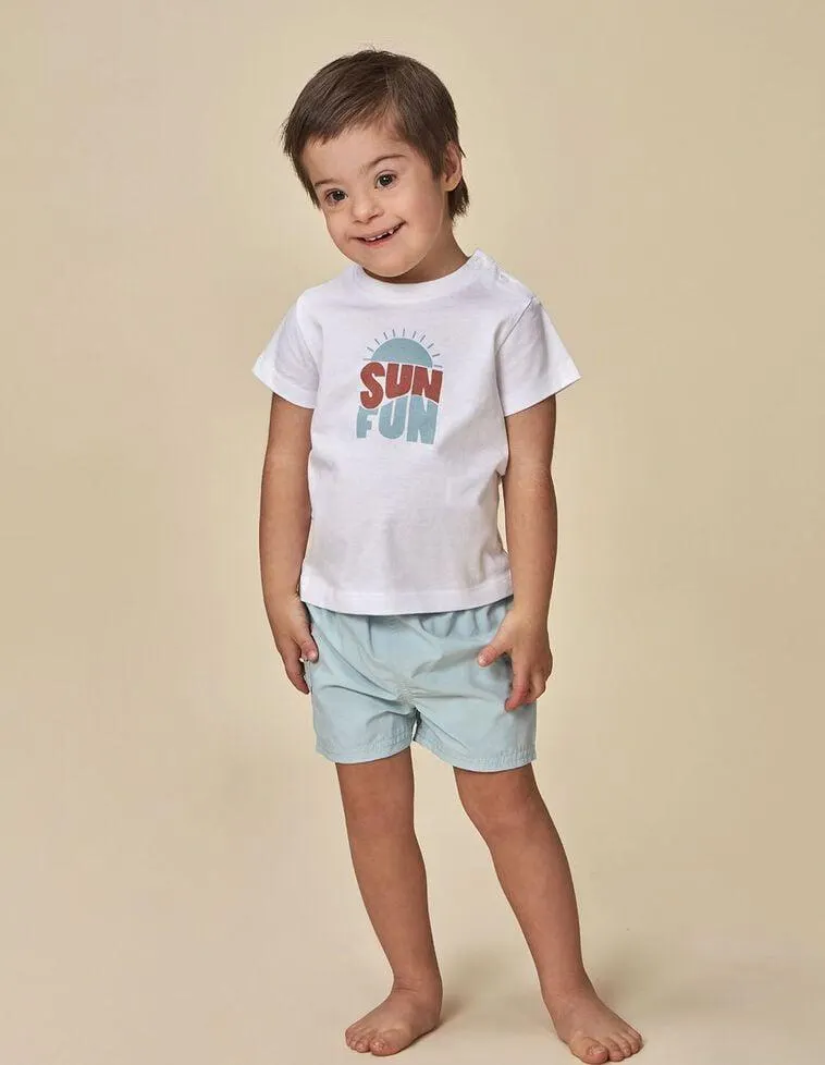 Camiseta sun fun blanco