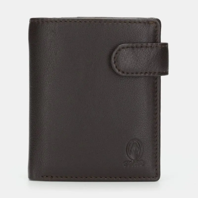 Cartera con monedero exterior hombre en piel vacuno color marrón - Roma