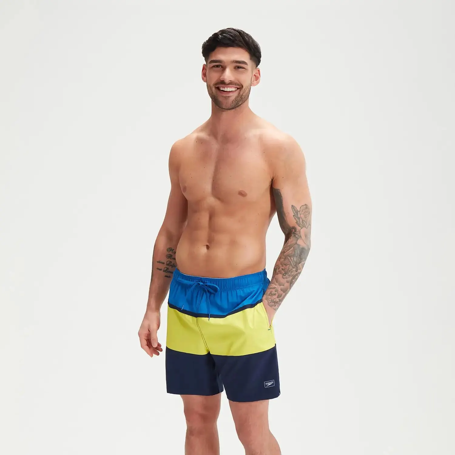Men's Volley 17" Swim Shorts Blue/Yellow