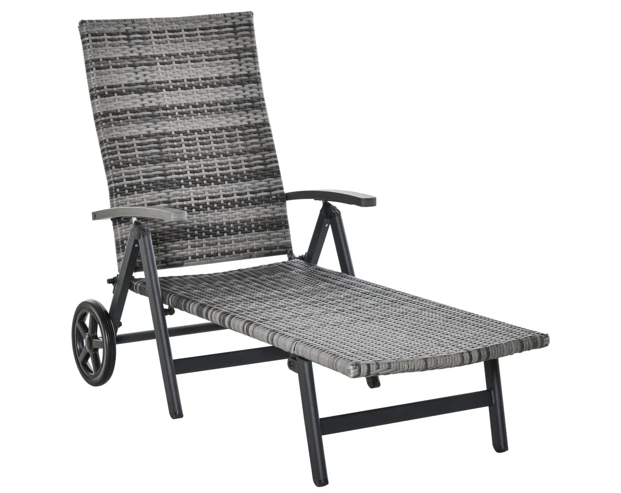 Tumbona de Ratán Outsunny 862-040GY