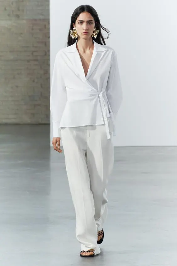 CAMISA POPELÍN CRUZADA ZW COLLECTION