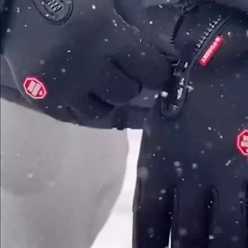 Guantes cálidos de invierno, guantes térmicos impermeables con pantalla táctil, guantes térmicos resistentes al viento con pantalla táctil