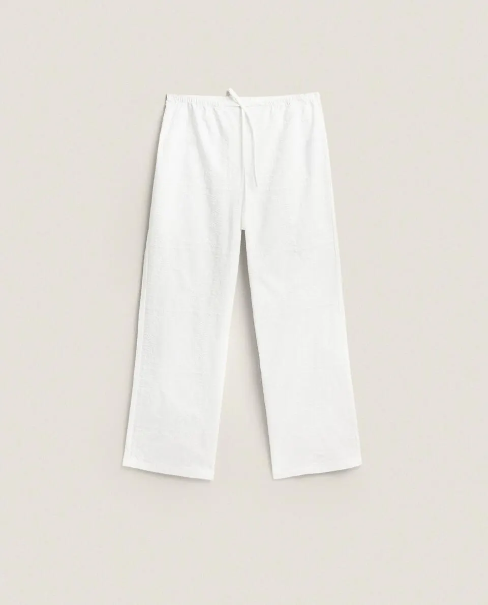 PANTALÓN ALGODÓN BORDADOS