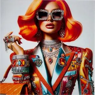 Cuadro cristal Muse Posh 100x100cm