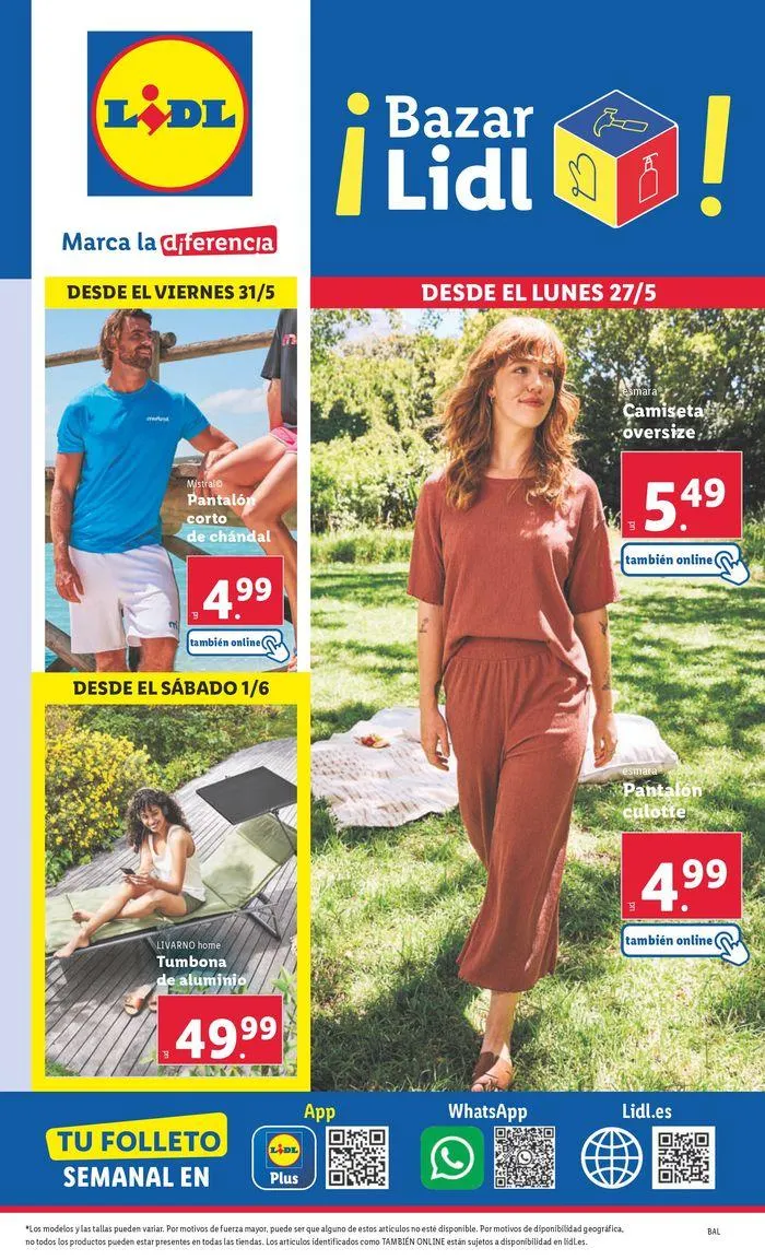 Catálogo de ¡Bazar Lidl! 27 de mayo al 2 de junio 2024 - Página 1