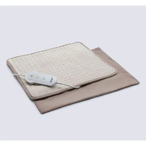 Almohadilla electrica temporizador 3 programas 4 temperaturas 34x46 textil crema