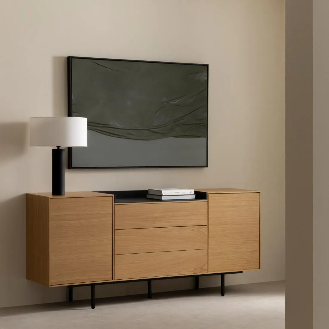 Aparador 180 de chapa de roble