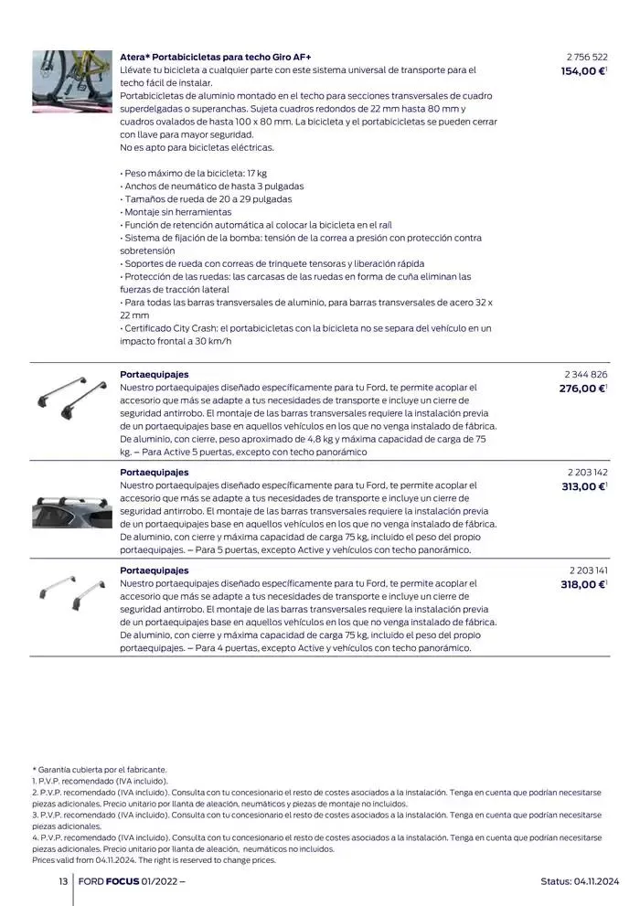 Catálogo de Ford de accesorios Focus 13 de noviembre al 13 de noviembre 2025 - Página 13