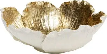 Cuenco Flower Bloom crema oro Ø25