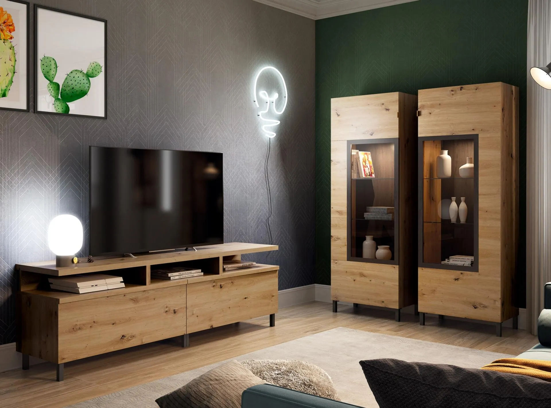 Conjunto de salón con luces led opcional