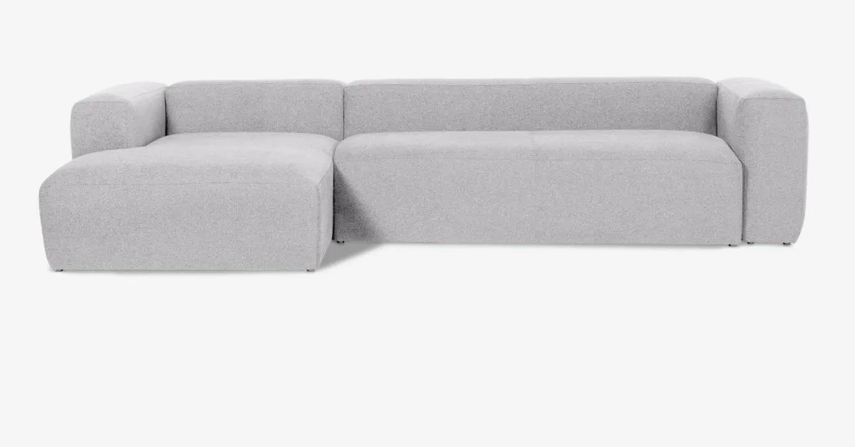 Blok 4-seater sofa with left-hand chase longue custom upholstery - category C