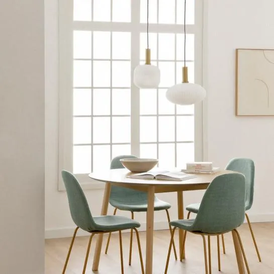 Silla tapizada menta