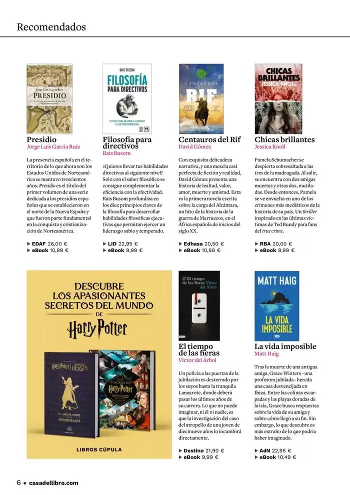 Catálogo de Casa del Libro Leer te hace único 6 de noviembre al 30 de noviembre 2024 - Página 6