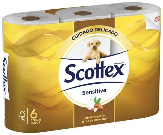 Papel higiénico Scottex 6 rollos sensitive