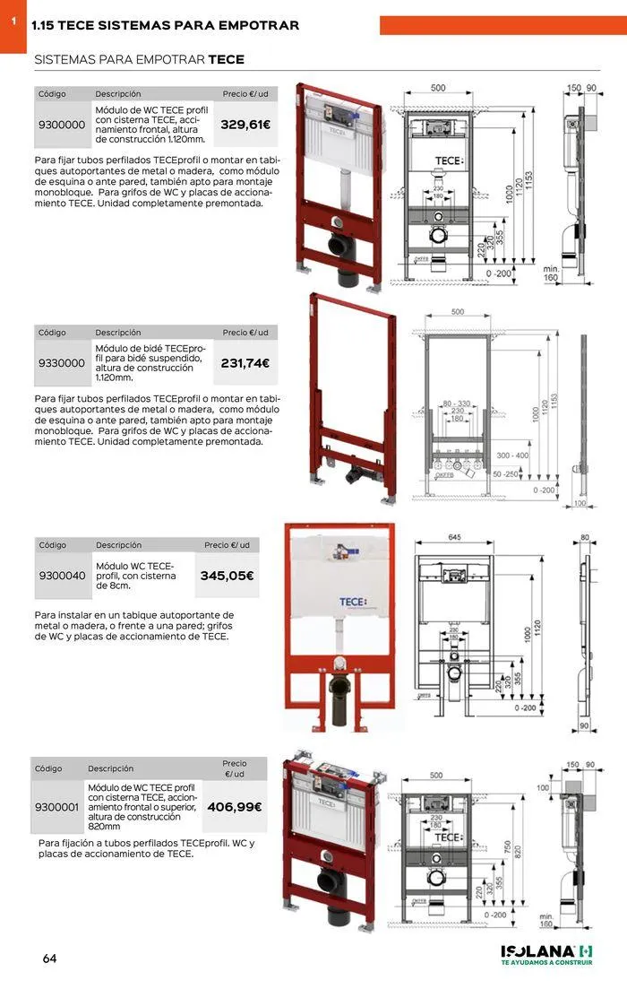 Catálogo de PLACA DE YESO LAMINADO – TARIFA ISOLANA 2024 18 de septiembre al 30 de septiembre 2024 - Página 59