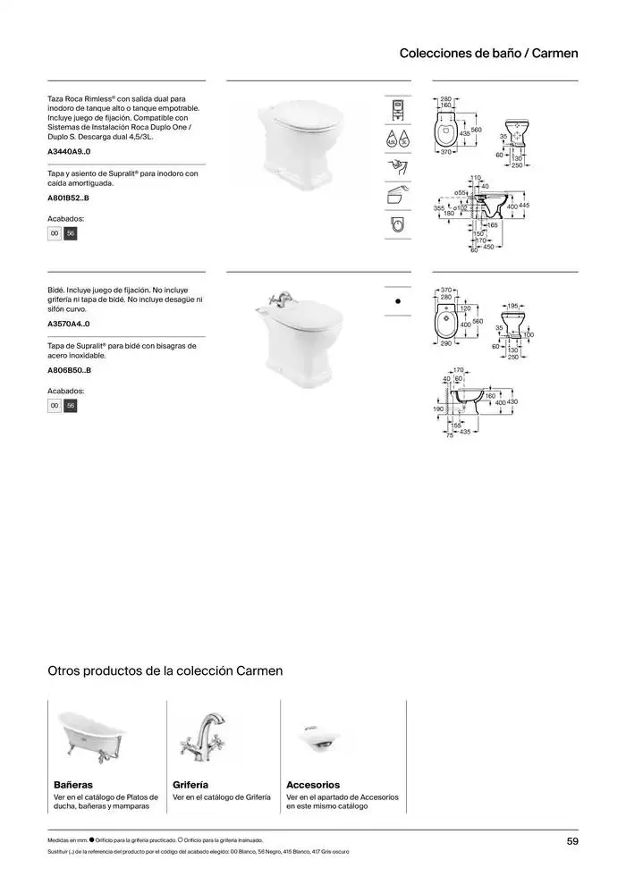 Catálogo de Colecciones de Baño, Muebles y Accesorios 9 de enero al 31 de diciembre 2025 - Página 61