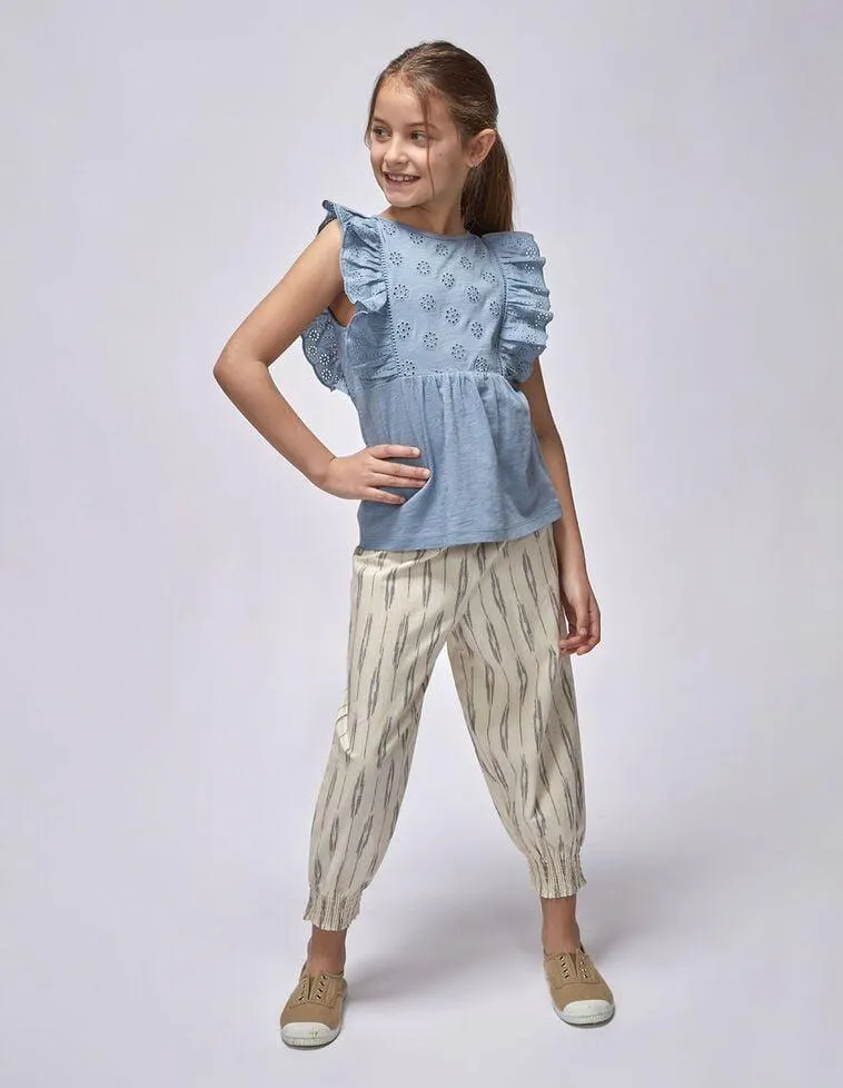 Pantalón largo ikat gris