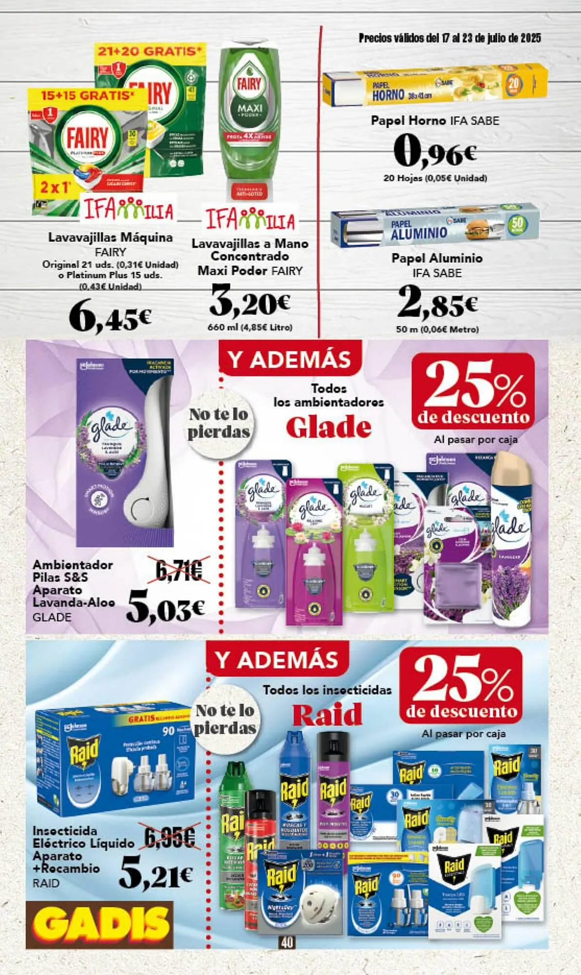 Catálogo de Folleto Gadis 17 de julio al 23 de julio 2025 - Página 40