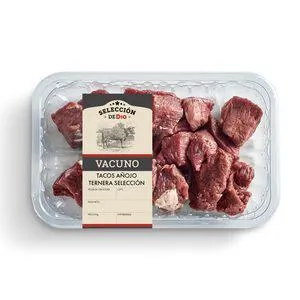 SELECCIÓN DE DIA ternera en tacos añojo bandeja (peso aprox. 580 gr)